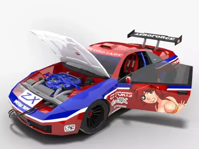 Drift Machine Low-poly 3D model