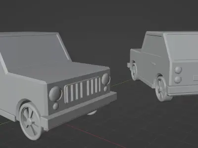 Low Poly Small Hatchback Low-poly 3D model