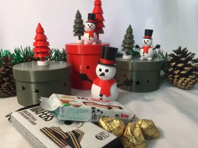 CHRISTMAS CANDY STORAGE BOX 3D print model