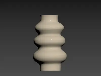 Irregular Papier Mache Vase 3D model