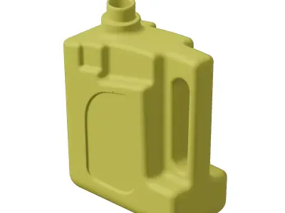 Plastic Premium Engine Oil Can 3D model