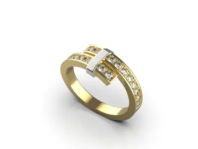 Tiffany Ring 002 3d Model 3D print model