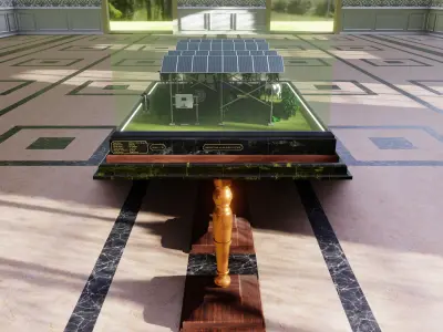 Agricultural Solar Energy Type-1 Table 2x2x8 Diorama Low-poly 3D model