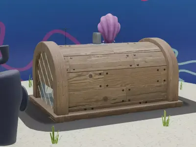 The Krusty Krab Free low-poly 3D model