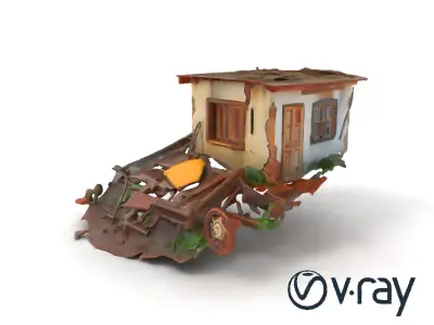 Abandoned Homestead Debris Environment model pack Low-poly 3D model