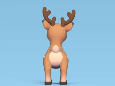 Cartoon Deer 3D print model