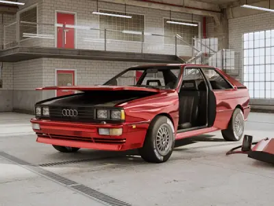 Audi Quattro B2 1980 - Car Classic Low-poly 3D model