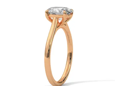 solitaire ring with detail images and 360 render videos 23 3D print model