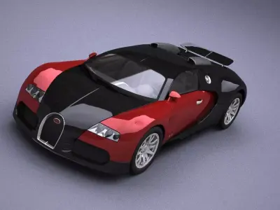 Bugatti Veyron model in Lightwave 3D 3D model