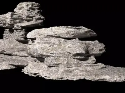 BoulderStone rock formation Free low-poly 3D model
