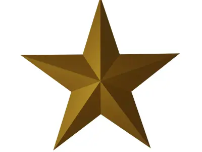 Christmas star Free low-poly 3D model