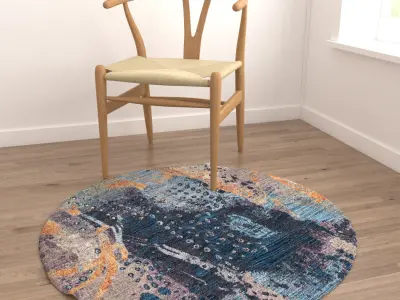 Round Rug Set 34 3D model