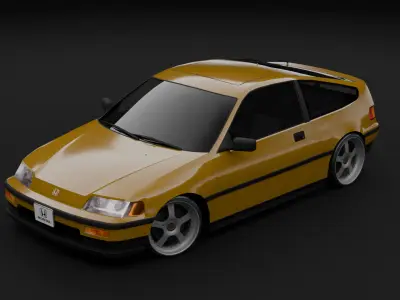 Honda CRX  Low-poly 3D model