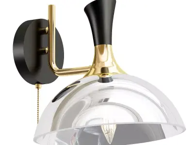 bra-ambrella-light-traditional-tr9086 wall light with clear g... 3D model
