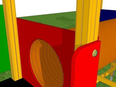 plac zabaw slide playground playhouse  3D model