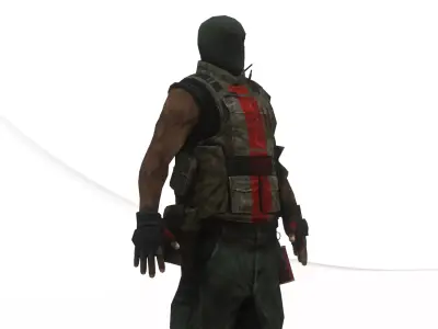 Modern US Soldier Realistic Military 3D Model Low-poly 3D model