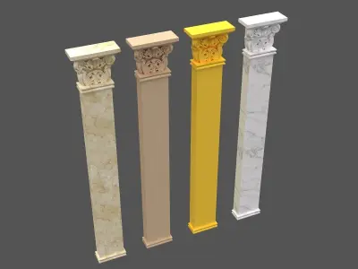 Corinthian Column 3d model 04 3D model