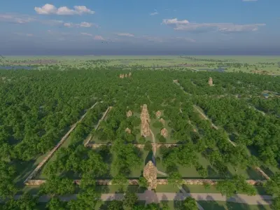 The lost city 1000 years olds  Build in 6 BC Khmer Empire Free 3D model