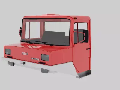 Iveco Magirus NB Cab  Feuerwehr  w Interior 3D model