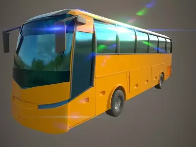volvo bus Free low-poly 3D model