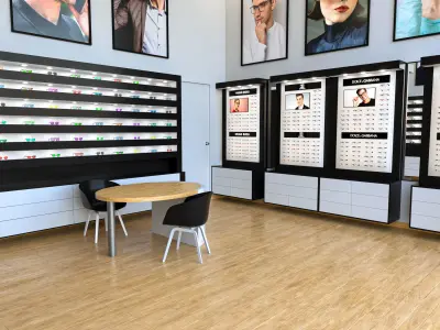 Optical Store - Interior design 3D model