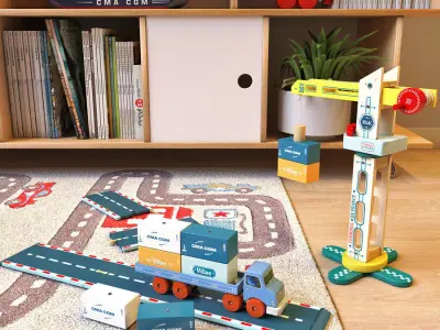 Vilac and Nathan and Papertoys Marshall Alexander 3D model