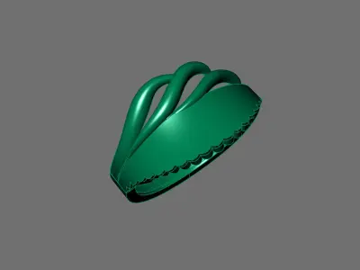 Plain Ring Women Ready STL 3DM Models Womens Rings 3D models 3D print model 43