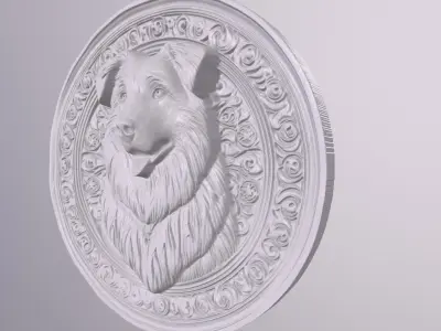 Mutt 2 basrelief for 3D printing 3D print model