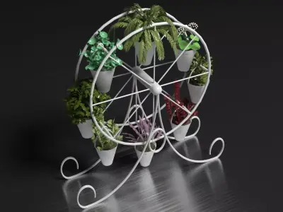 Decorative Flower Stand 3D model