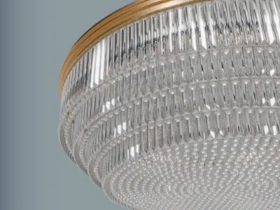 Luxury Round Crystal Ceiling Chandelier 3D model