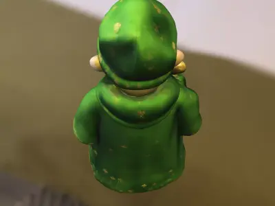 Lucky Clover Bearded Low-poly 3D model