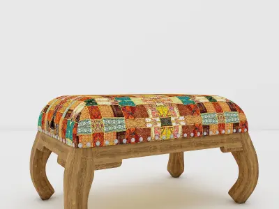 Foot Stool Low-poly 3D model