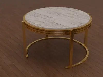 Coffee Table Low-poly 3D model 7