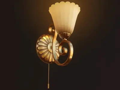 Wall Lamp - PBR Game Ready Low-poly 3D model