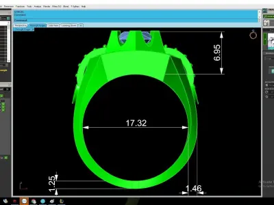 Luxury Crown Style Diamond Men Ring 3D Model 2785 3D print model