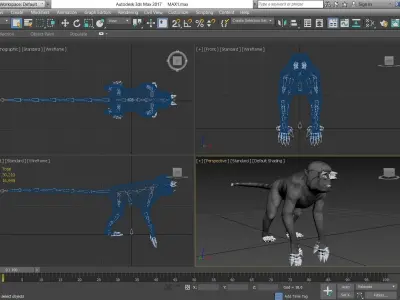 Animal - Monkey Low-poly 3D model