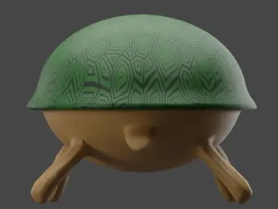 round turtle 3D model