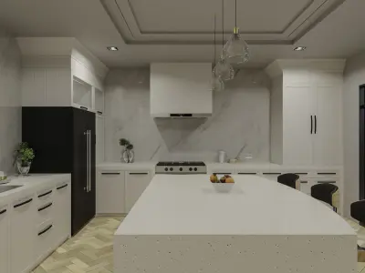 Modern Kitchen Free 3D model