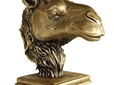 camel head statue 3D model