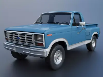 Pickup Truck F-150 Flareside 1983  3D print model