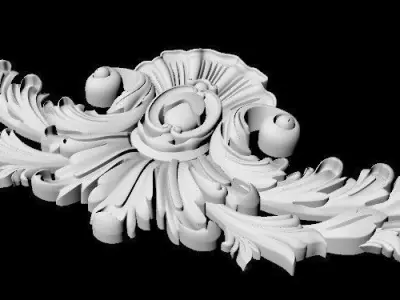 Central decor ornament for furniture 3D model 693