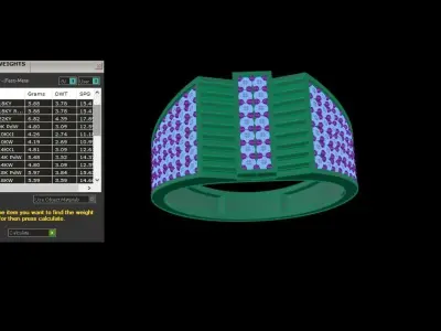 Mens gemstone diamond men Ring with details images 13 3D print model