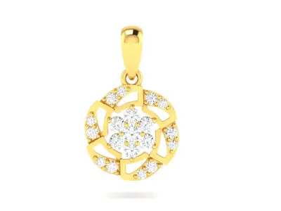 Solitaire Women Pendants 3dm STL OBJ FBX Render Details 3D print model buy