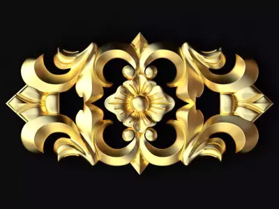 Central decor ornament for furniture 3D model 766