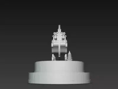 3D Santa Claus on Sleigh Christmas Display 3D print model
