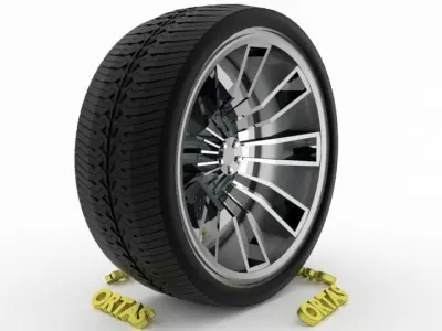 ORTAS CAR WHEEL RIM 97-98 GAME READY WHEEL 3D Model Pack