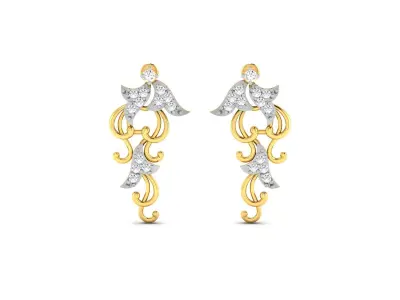 Solitaire Women Earring 3D print model