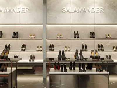 Shoes Store 3D Model Interior Scene 3D model