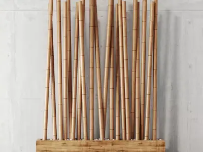 Bamboo decor  two  Awie Divider 3D model