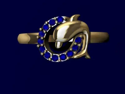 ANILLO DE DELFIN MODELO 3D  3D print model